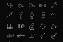 Music Line Icons Set Product Image 4