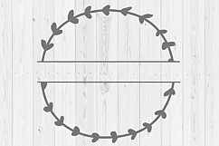 Wreath svg, floral wreath svg, vector art, split wreath, clip art, digital download, commercial use, Silhouette, instant download, svg, png Product Image 1