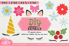 DIY Unicorn | BUNDLE - 13 separate Designs | SVG DXF EPS PNG Product Image 1