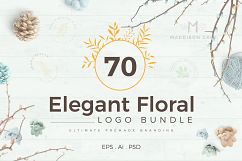 70 Elegant Floral Logo Bundle Product Image 1