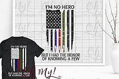 Distresses Flag - I&#039;m No Hero - SVG Cutting File Product Image 1