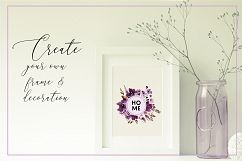 Violet Watercolor floral set Product Image 4