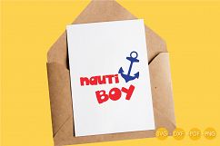 nauti-boy cutting files svg, dxf, pdf, eps included - cut files for cricut and silhouette - Cutting Files SG Product Image 3