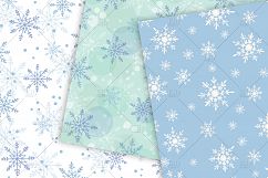 Snowflake digital paper, Christmas digital papers Product Image 2