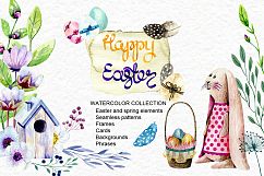 Happy Easter. Watercolor collection Product Image 1