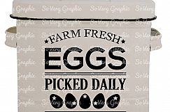 Farm Fresh Eggs | Cutting &amp; Printable File | SVG | PNG Product Image 2