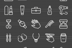 166 Shopping Line Inverted Icons Product Image 2