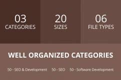 150 SEO &amp; Development Flat Greyscale Icons Product Image 3