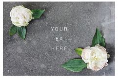 White &amp; gray floral mockup, flower stock images Product Image 2