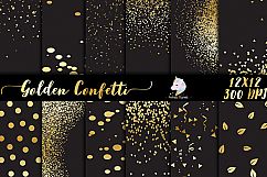 Gold Confetti Overlay Clipart Product Image 1