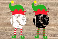 Elf Baseball Christmas svg merry christmas 1035s Product Image 2