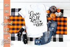 I Love Fall Most Of All - Hand Lettered SVG DXF PNG Digital Product Image 2