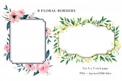 Floral Borders Watercolor Set Product Image 5