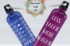 Less Talkie More Walkie SVG Water Bottle SVG Product Image 1