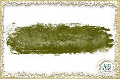 Olive  Moss Green Sap Brush Strokes Clipart Autumn Golden Glitter  24 PNG - transparent background images Product Image 9