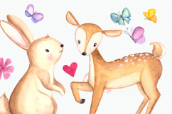 Woodland Friends Watercolor Clip Art Set Product Image 5