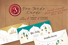 1. Set Of Ramadan Pre-Made Cards Product Image 1