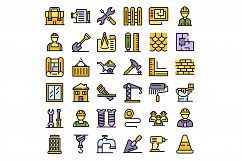 Contractor icons set vector flat Product Image 1