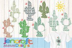 Cactus SVG Desert Summer Monogram Frame SVG, Eps, Dxf, Png Product Image 2