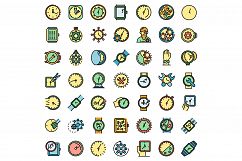 Watch repair icons set vector flat Product Image 1