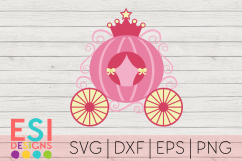 Princess Carriage SVG| SVG, DXF, EPS, PNG Product Image 1