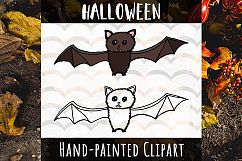 Halloween Bat Hand Painted Clipart Product Image 1