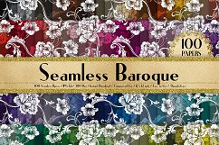 100 Seamless Antique Baroque Pattern Digital Papers Product Image 1