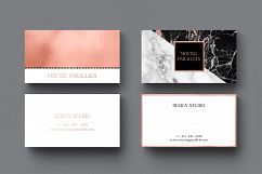 Rose Gold Marble Business Cards Bundle Product Image 5