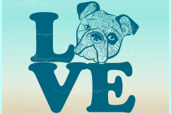 Bulldog Mandala Zentangle SVG Dxf Eps Png files for Cricut Product Image 6