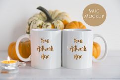 2 Mugs Mockup - Pumpkins Product Image 1