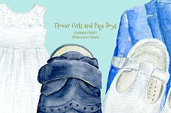 Watercolor clipart of flower girl and page boy outfits Product Image 7