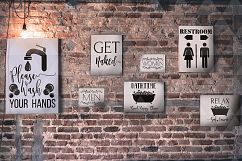 Bathroom Decor Bundle SVG File, Sign SVG, EPS, DXF, PNG, Product Image 2