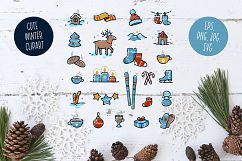 Merry Christmas small clipart Product Image 3