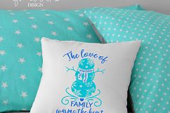 NEW! Christmas Family Warms the Heart Snowman SVG DXF LL259A Product Image 2