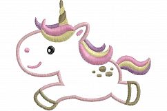 Unicorn Baby Cute Horse Pony Jumping Applique Product Image 7
