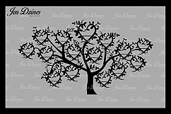 Family Tree 15 Names SVG DXF EPS PNG Product Image 1
