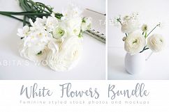 The White Flowers mock ups &amp; photos bundle Product Image 5