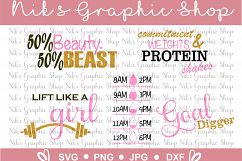 Fitness Svg, Bundle, 5 in 1 Bundle, Fitness Cut files Product Image 1