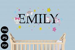 EMILY wall art , EMILY Clip art , PNG , JPG , PDF Product Image 2