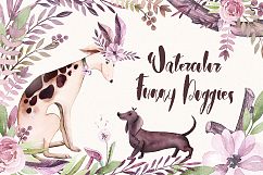 Watercolor Funny Doggies Product Image 1