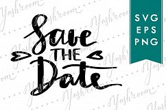 Save the Date - Wedding SVG Cut File Lettering Product Image 1