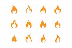 Vector logo set with fire vector symbols. Product Image 1