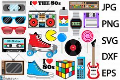 I Love The 80s Designs - Clip art / Cutting Files 98c Product Image 1