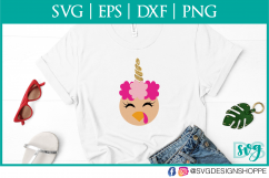 Unicorn Face svg, Unicorn head svg, Thanksgiving Unicorn Product Image 1