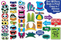 Monster Photo Booth Props - SVG Cut File and Clipart- PNG Product Image 2