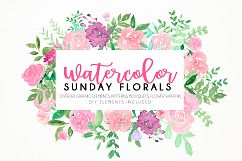 Watercolor Sunday florals Product Image 1