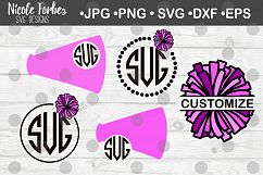 Cheerleading Monogram Frame SVG Bundle Product Image 1