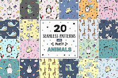 20 seamless patterns PARTY Animals Product Image 1