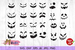 Pumpkin faces svg, for Silhouette Cameo or Cricut Product Image 1
