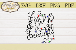 Handlettered Bright &amp; Beautiful SVG Cut file Product Image 1